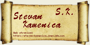 Stevan Kamenica vizit kartica